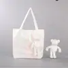 Tela Impermeable a Cuadros Oso Bolsa Tote de Almacenamiento para Compras en Supermercado Bolsa de Compras Plegable Bolsa de Almacenamiento Venta al por Mayor