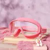 Óculos de Natação à Prova d'Água e Antiembaçantes, Óculos de Natação Profissionais de Alta Definição para Homens e Mulheres, Óculos de Armação Grande, Conjunto de Touca de Natação e Mergulho para Crianças, Lentes de Equipamento