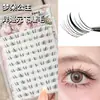 Cílios Inferiores Dream Princess Yiji com Hastes Transparentes, Aglomerado Único Natural, Maquiagem Leve, Cílios com Aparência Natural, Fácil para Iniciantes, Fotogênicos, Estilo Idol Realista