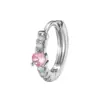 Brincos Henson Fresh Sweet Cobre Zircônio Rosa Claro Argola para Orelha Joias de Piercing de Alta Qualidade para Meninas