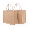 Bolsa de lino sin estampado estilo japonés buen producto bolsa de compras portátil bolsa de lino color natural bolsa de tela color sólido bolsa para libros de estudiante mochila escolar