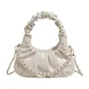 Bolso Súper Popular de Comercio Exterior para Mujer 25 Nuevo Diseño de Nicho Bolso Nube Fruncido Elegante Versátil Bolso de Hombro Cruzado