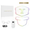 Dispositivo de Máscara de Fótons LED Luz Vermelha e Azul Silicone Máscara de Beleza Dispositivo Clareamento Fóton Rejuvenescimento Dispositivo Eletrônico de Beleza