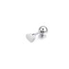 Brincos geométricos de aço inoxidável para homens e mulheres, brincos de argola redonda de aço titânio, brincos de rosca fina, atacado