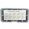 Caja transfronteriza de 500 piezas, tornillo avellanado Phillips de acero al carbono negro, perno tornillo ennegrecido, juego combinado de tornillos