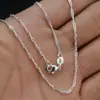 Collar con Colgante de Cadena de Ola de Agua Plateado, Estilo Europeo y Americano Nuevo, Joyería para Mujer, Collar Corto para Clavícula, Temu Transfronterizo