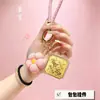 Llavero colgante de lámina de oro de oro puro 999, amuleto de la suerte para el éxito, colgante cuadrado pequeño accesorio para bolso, regalo al por mayor