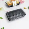 Caja de Empaque para Pastel de Frijol Mungo, Pan Rectangular Sucio, Pan Desprendible, Pastel de Leche Fresca, Caja de Plástico Transparente para Hornear Pastelería para Llevar