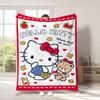 Manta Sanrio Nueva Transfronteriza Kuromi Perro Canela Dibujos Animados Lindos Estampados Manta de Franela Manta para la Siesta