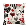 Funda de almohada con estampado de amor transfronterizo para San Valentín, funda de cojín decorativa para sofá, sala de estar, dormitorio, regalo festivo