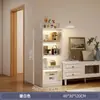 Estantería de Piso Estante de Almacenamiento de Pie Contra la Pared Mueble de TV Gabinete de Almacenamiento Sala de Estar Múltiples Niveles Hogar Espacio Estrecho Esquina Libro