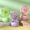 Cross-border fresco usb portátil ventilador presente flor dos desenhos animados desktop desktop portátil mini ventilador