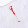 Chaveiro criativo DIY de estrela de cinco pontas com contas, chaveiro em formato de estrela e lua, disponível para atacado