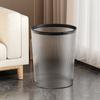 Papelera de Lujo Ligero Transparente con Rayas y Anillo de Presión para Hogar, Dormitorio Grande, Sala de Estar, con Patrón Vertical