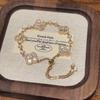 Pulseira de Trevo de Quatro Folhas com Zircônia, Design Versátil, Pulseira Fashion para o Dia a Dia, Luxo Leve, Joias de Alta Qualidade para Mulheres Atacado