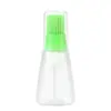 Garrafa de óleo de silicone com pincel integrado, dispensador de óleo tipo squeeze para uso na cozinha doméstica, garrafa pincel de óleo para grelhar e assar, atacado do fabricante
