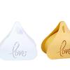 Fábrica de origem transfronteiriça estilo europeu casamento Dia dos Namorados laser vazado caixa de doces Caixa de papelão dourada LOVE em estoque