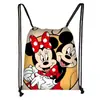 Mochila Nueva de Dibujo con Cordón Estampado Colorido de Mickey Poliéster Gran Capacidad Moderna con Cordón para Niños Venta al por Mayor Caliente
