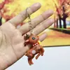 Chaveiro Série Papai Noel de Borracha Macia 3D Desenho Animado Pingente de Sacola de Presente Criativa de Feriado Caixa Surpresa