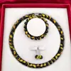 Set de Collar de Ojo de Tigre, Set de Tres Piezas Cadena de Madre, Regalo Navideño para Mejor Amiga, Suministro de Joyería para Regalo de Transmisión en Vivo