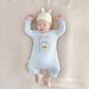 Ropa de una pieza de modal para primavera y verano para niños y niñas, ropa fina de verano para aire acondicionado para pijamas de bebés, ropa de verano