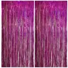 Cortina de Lluvia Láser Transfronteriza 1.2m 3.4m Decoración de Fondo para Fiesta de Cumpleaños Cortina de Puerta de Borlas Decoración de Boda