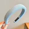 Faixa de Cabeça Azul Infantil para Meninas 2026 Novo Estilo Faixa de Cabeça Fashion de Alta Qualidade para Meninas com Design de Coroa Alta para Lavar o Rosto