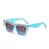 Gafas de Sol de Moda de Alta Gama Cuadradas de Montura Completa Incrustadas de Diamantes para Fiesta Ropa de Moda para Fiesta Gafas de Sol para Hombres y Mujeres 2024