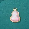 Colgante de Calabaza Bordado de Brocado de Canción de un Solo Lado para Pulsera Collar DIY Joyería Hecha a Mano Accesorios Venta al por Mayor