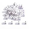Cuentas de Letras Acrílicas Letras Inglesas Fondo Blanco Texto Negro Cuentas Planas Cuentas Cuadradas Materiales para Bisutería DIY Cuentas Sueltas Redondas DIY