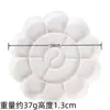 Paleta de plástico de arte transfronteiriça pequena paleta de flor de ameixa paleta de pés pequenos 6 furos 10 furos paleta redonda