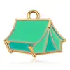Accesorios de Cuentas de Dibujos Animados con Agujeros para Serie de Camping al Aire Libre, Llaveros para Teléfono Móvil, Cadenas para Bolsos, Joyería Hecha a Mano DIY, Cuentas Sueltas