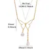 Collar con Forma de Y de Mariposa Hueca Gota de Agua Diamante Borla de Acero Inoxidable Cadena para Clavícula Cristal Joyería de Gama Alta Nicho con Sentido