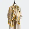 Bufanda de Otoño e Invierno para Mujer Moda Europea y Americana Versátil Chal de Imitación Cachemir Grueso de Invierno Cálido Estilo de Lujo Accesible Bufanda