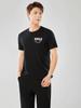 Nova camiseta de gelo masculina de manga curta Solona, camisa cultural, camisa publicitária, gola careca solta, roupa de trabalho, estampa de letras, atacado