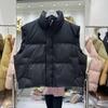 Chaleco de Plumas de Cuero para Mujer 2024 Otoño e Invierno Nueva Moda Cuello Vertical Engrosado Ropa tipo Panal Ropa Exterior Chaleco Abrigo Corto Tendencia