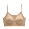 Nueva Base Líquida Espalda Descubierta Hermosa Espalda Fruncido Strapless Ropa Interior Adelgazante Sujetador con Escote en U Espalda Hermosa Ropa Interior Sin Costuras