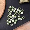 Contas soltas de cerâmica colorida de 6 mm, esmalte de flor de alta temperatura, pulseira faça você mesmo, colar, material tecido, acessórios de joias, contas de cauda com contas