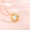 Collar de Plata de Ley S925 Planeta con Diamante Flotante para Mujer, Diseño de Nicho de Moda, Cadena Ligera de Lujo para Clavícula Tachonada de Diamantes, Joyería de Plata Versátil