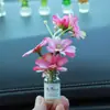 Internet Celebrant Fresh Vaso Flor Casa de Bonecas Mini Simulação Interior Do Carro Console Central Decoração Enfeites de Carro Espelho Cruzado