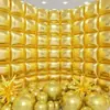 Fondo Cuadrado de Doble Cara con Cintas Globos de Papel de Aluminio Decoración de Fondo para Fiesta de Cumpleaños Celebración de Boda Suministros