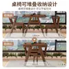 Balcón Hogar Mesa de Té y Sillas de Madera Maciza Juego de Tres Piezas Moderno Sencillo Ocio Mini Apartamento Pequeño Escritorio para Beber Té