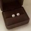Pendientes Pequeños de Perla de Agua Dulce Natural con Aguja de Plata S925 Pendientes de Plata de Ley para Mujer 2024 Nuevas Explosiones Pendientes