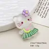 Accesorios de Resina para Manualidades de Dibujos Animados Gato en Traje de Baño Transparente Pegamento de Crema Pasador Funda de Teléfono Hebilla de Zapato Llavero Colgante