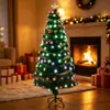 Nuevo Árbol de Navidad con Crisantemos de Colores, Árbol de Navidad Iluminado para Celebraciones Navideñas, Accesorios de Decoración para Ventanas de Centros Comerciales y Hoteles