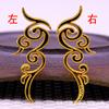 60791 Estilo Antiguo Accesorios para Ropa Han DIY Cobre Goteo de Aceite Pasador Hecho a Mano Corona para el Cabello Materiales Accesorios 18*41mm Nube Auspiciosa