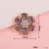 Nuevo Flor de Cinco Pétalos Completamente Diamantada Colgante Flor Diagonal Nieve de Aceite Accesorios para Joyería DIY Funda para Teléfono Celular Material de Diamante Venta al por Mayor
