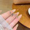 Pendientes de plata de Corea del Sur con diseño de nicho, llenos de diamantes, circonitas cruzadas, temperamento que combina con todo, joyería para mujer