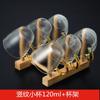 Taza de Té Pequeña de Vidrio Resistente al Calor para el Hogar Juego de Té Kung Fu Traje Transparente Taza Maestra Individual Engrosada con Asa 6 Piezas