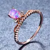 Anillo de gota de ópalo rosa blanco morado azul de moda cross-border wish Temperamento de mujer Anillo versátil para mujer